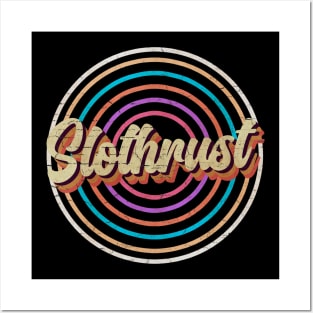 vintage circle line color Slothrust Posters and Art